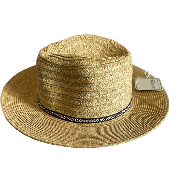 San Diego Hat Company Men's Ultrabriad Panama With Jacquard Trim - Picture 4 of 8